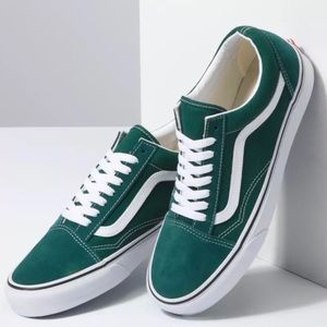 Emerald Green Old School Low Top Vans